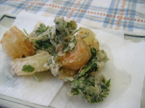 小えびとみつばのかき揚げ写真