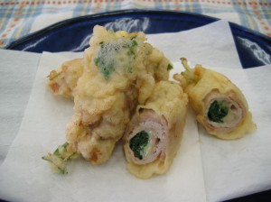 みつばと豚肉のとろりんチーズ揚げ写真